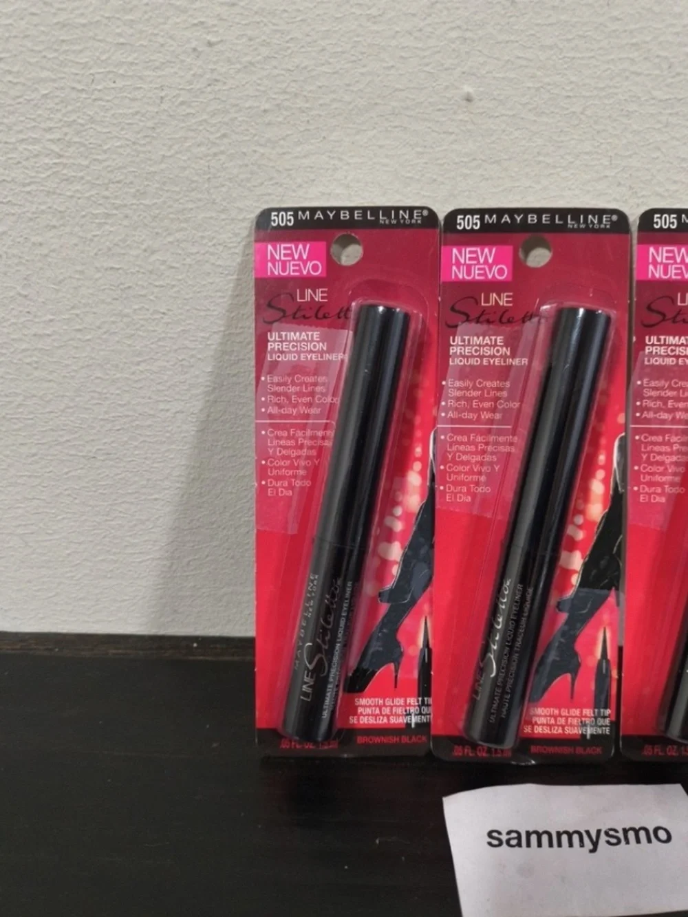 Maybelline Line Stiletto Ultimate Precision Eyeliner 505 BROWNISH BLACK x3